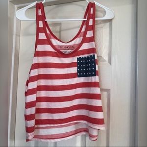 USA flag crop top